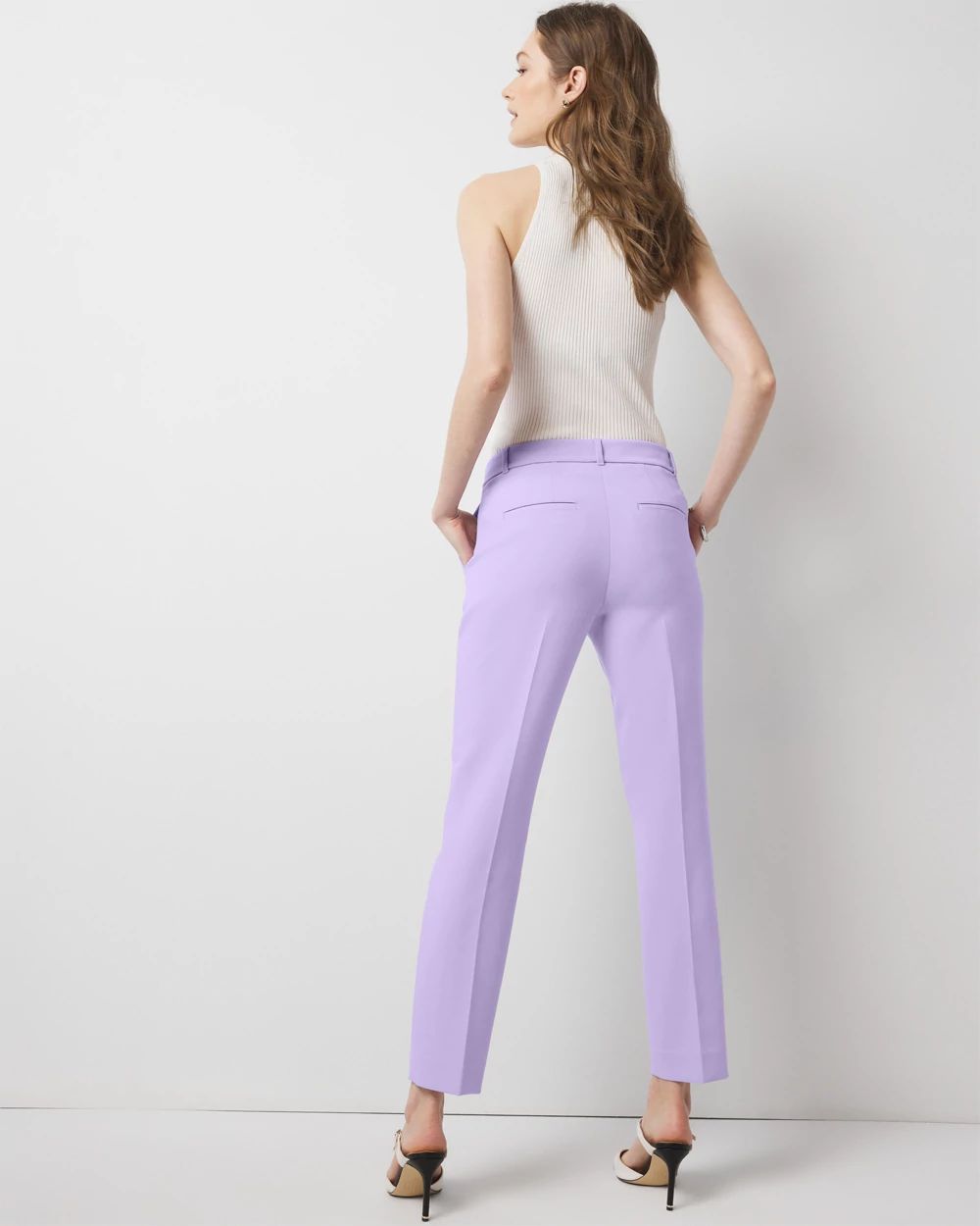 WHBM® Elle Slim Ankle Luxe Double Weave Pants | White House WHBM® Elle Slim Ankle Luxe Double Weave Pants | White House